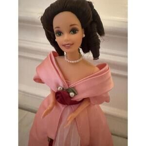 Mattel 1995 SWEET VALENTINE BARBIE DOLL Curly Hair Brunette Nude W/ Stand